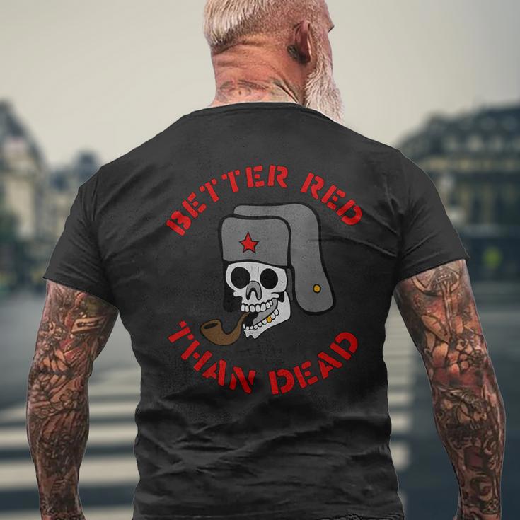 Better Red Than Dead –Ocialiste Gauchers Punkocialisme T-shirt imprimé au dos Cadeaux pour les vieillards