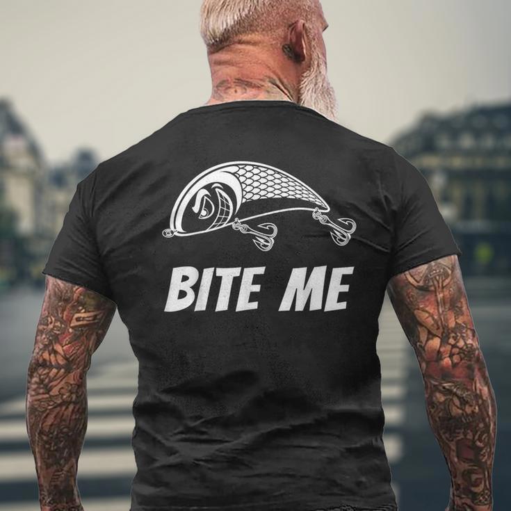 Bite Me フィッシングルアー グラフィックイメージ スカル フィッシュ スケルトン メンズ メンズTシャツ バックプリント 高齢者への贈り物