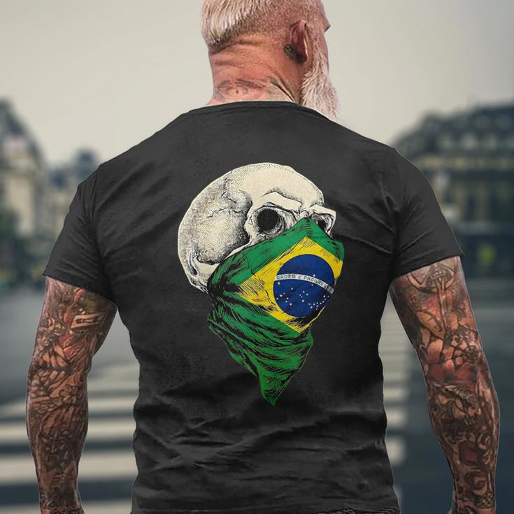 Brasil Brasil Brasil Flagkull In Mangas Camiseta Hombre Estampado Espalda Regalos para ancianos