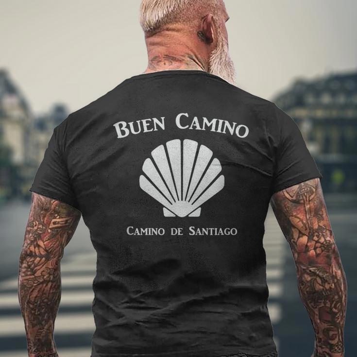 Buen Caminohell カミノデサンティアゴ巡礼ザ・ウェイ メンズTシャツ バックプリント 高齢者への贈り物