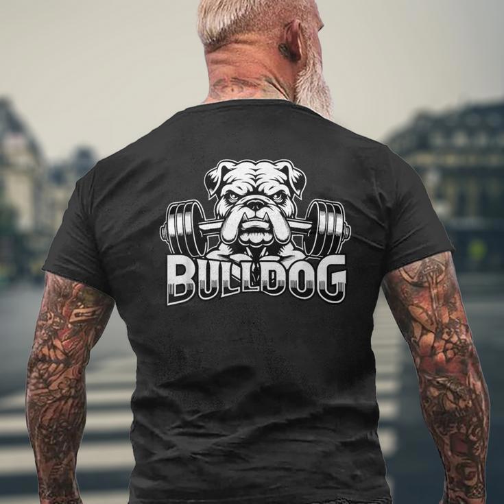Bulldog ボディービルダー ウェイトリフティング ジム トレーニング フィットネス メンズTシャツ バックプリント 高齢者への贈り物