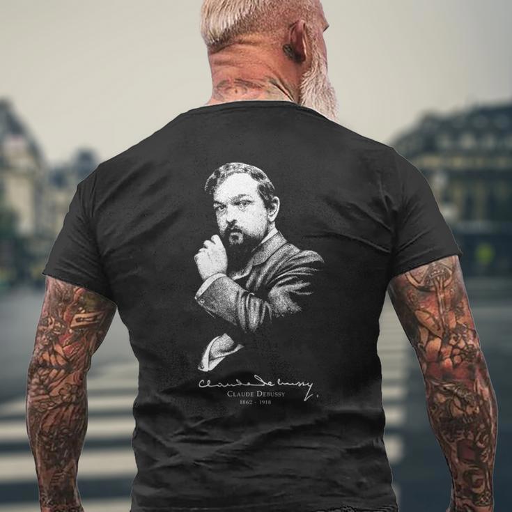 Claude Debussy-クロード・ドビュッシー-フランスの作曲家-クラシック音楽 メンズTシャツ バックプリント 高齢者への贈り物