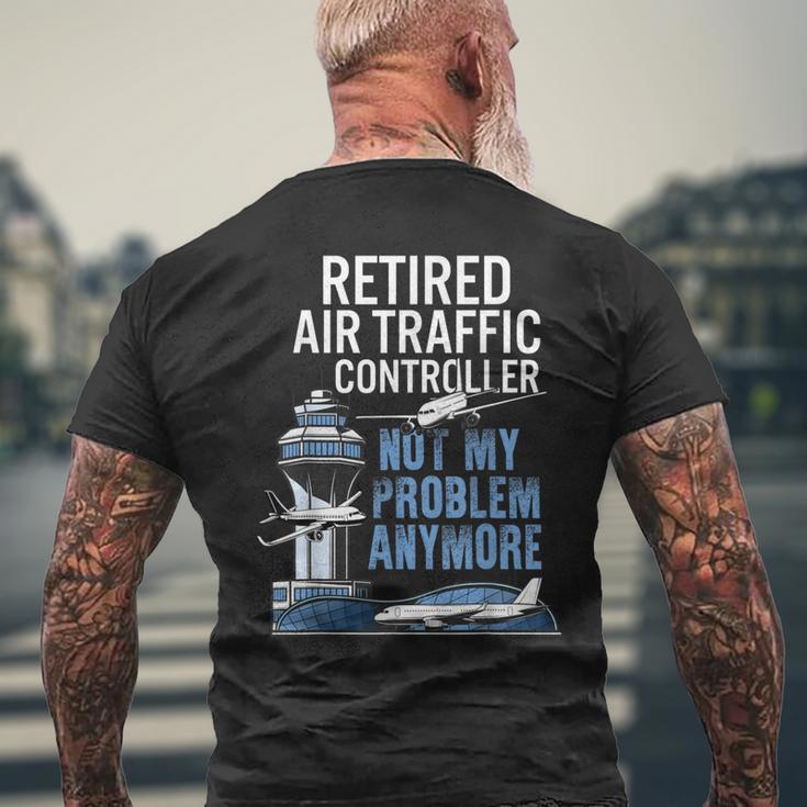 Controllore Del Traffico Aereo In Pensione Pilota Di Aereo Nonno Papà T-shirt da uomo con stampa posteriore Regalos para ancianos
