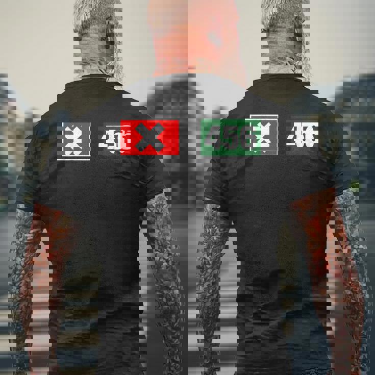 Cool 456 Code Number Illustration Novelty Graphic s メンズTシャツ バックプリント 高齢者への贈り物