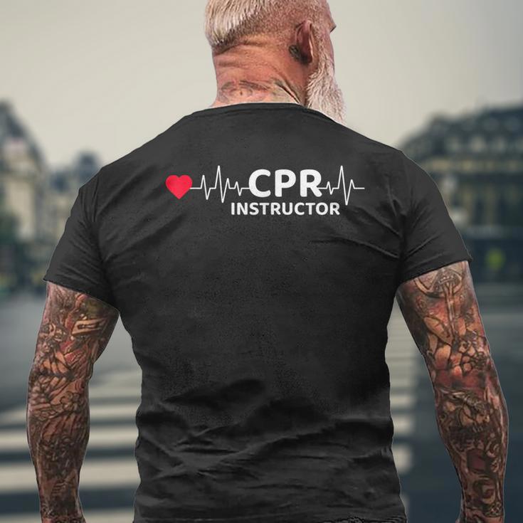 Cprインストラクター 応急処置 Emt Ems 救急救命士 Cprインストラクター メンズTシャツ バックプリント 高齢者への贈り物