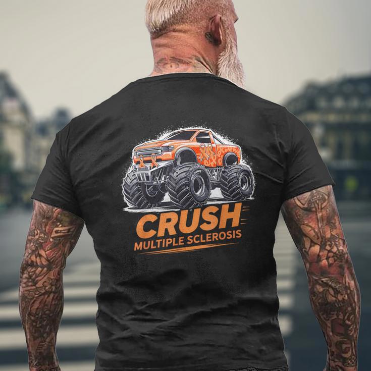 Crush Multiple Sclerosis Awareness Monster Truck Toddler Boy Men's T-shirt Back Print Gifts for Old Men
