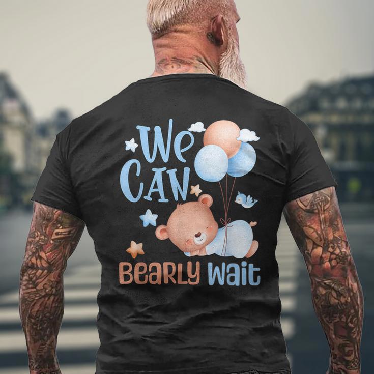 Cute We Can Bearly Wait For Gender Neutral ベビーシャワーパーティー メンズTシャツ バックプリント 高齢者への贈り物