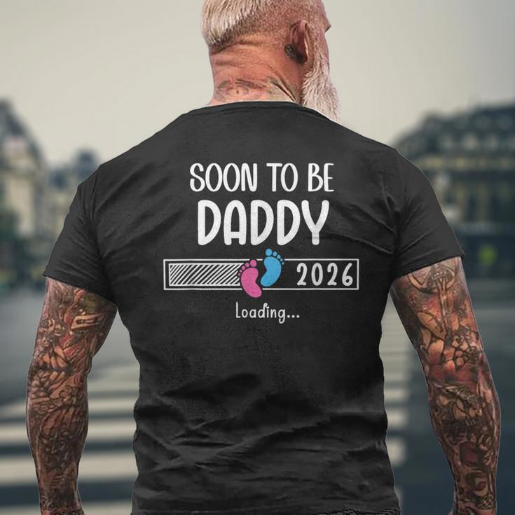 Dad Est 2026Oon To Be Daddy 2026 Loading Promoted To Daddy メンズTシャツ バックプリント 高齢者への贈り物