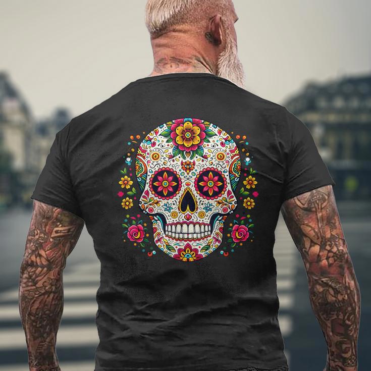 Day Of The Dead シュガースカル Dia De Los Muertos メンズTシャツ バックプリント 高齢者への贈り物