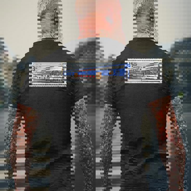 Ddr東ドイツベルリン列車消印sovi8プロパガンダ。 メンズTシャツ バックプリント 高齢者への贈り物