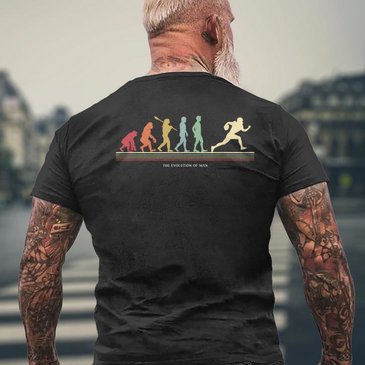 The Evolution Of Man アメリカンフットボール選手 メンズTシャツ バックプリント 高齢者への贈り物