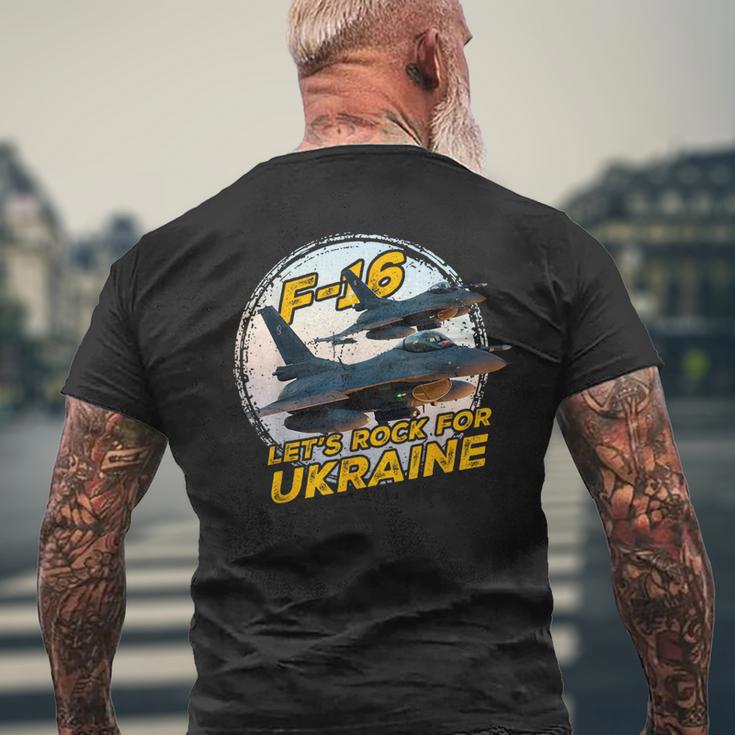 F-16 ウクライナ メンズTシャツ バックプリント 高齢者への贈り物