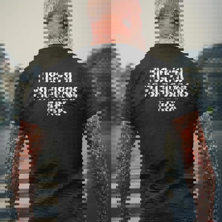 F Ck You F Cking F Ck 面白い皮肉tシャツ ギャグギフト メンズTシャツ バックプリント 高齢者への贈り物