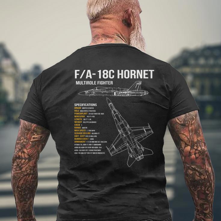 FA-18 ホーネット メンズTシャツ バックプリント 高齢者への贈り物