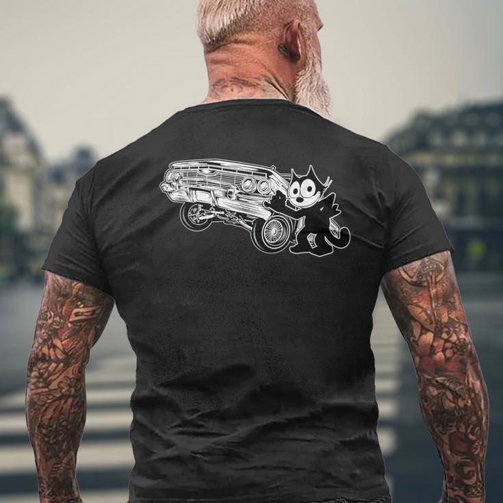Felix 猫 カートゥーン ローライダー 油圧バウンス チルト カークラブ メンズTシャツ バックプリント 高齢者への贈り物