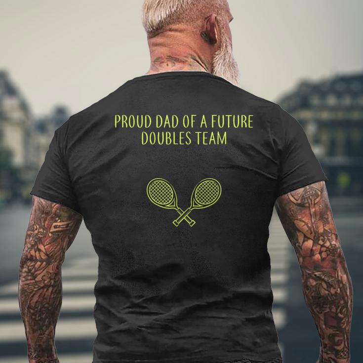 Fiero Papà Di Un Futuro Doppio Team Identico Twins Tennis T-shirt da uomo con stampa posteriore Regalos para ancianos