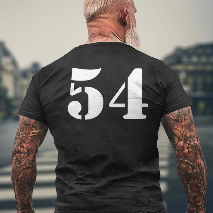 Fifty Four 数字 54 ナンバー メンズTシャツ バックプリント 高齢者への贈り物