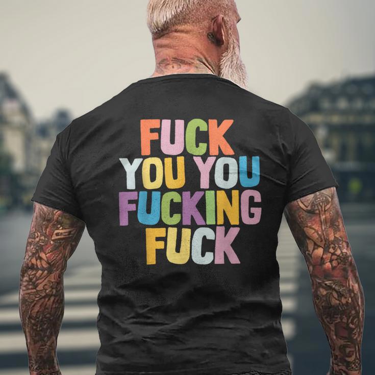 Fuck You Fucking Fuck メンズTシャツ バックプリント 高齢者への贈り物