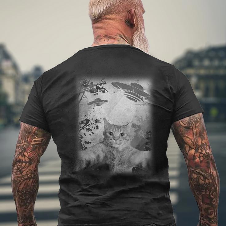 Catelfie With Ufos Cosmic Catpace Cat メンズTシャツ バックプリント 高齢者への贈り物