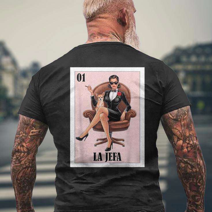 Mexican For Chihuahua Moms La Jefa Men's T-shirt Back Print Gifts for Old Men