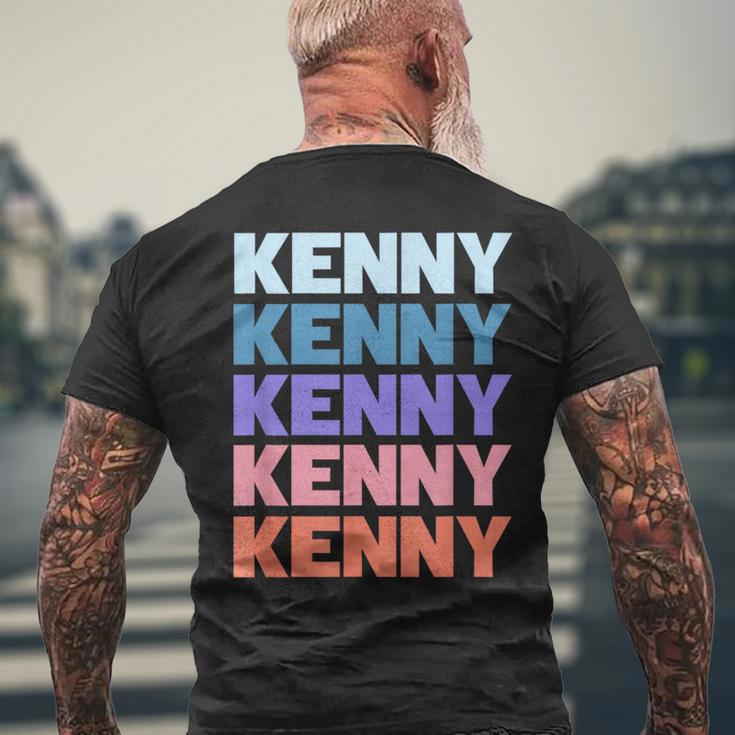 Modern Repeated Text Kenny メンズTシャツ バックプリント 高齢者への贈り物