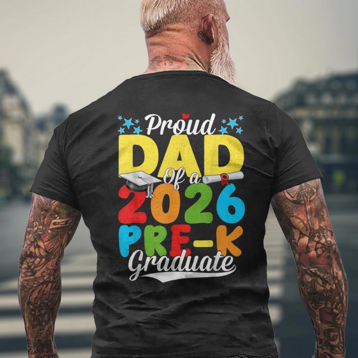 Proud Dad Of A Class Of 2026 Pre-K Graduate Father Men's T-shirt Back Print Gifts for Old Men