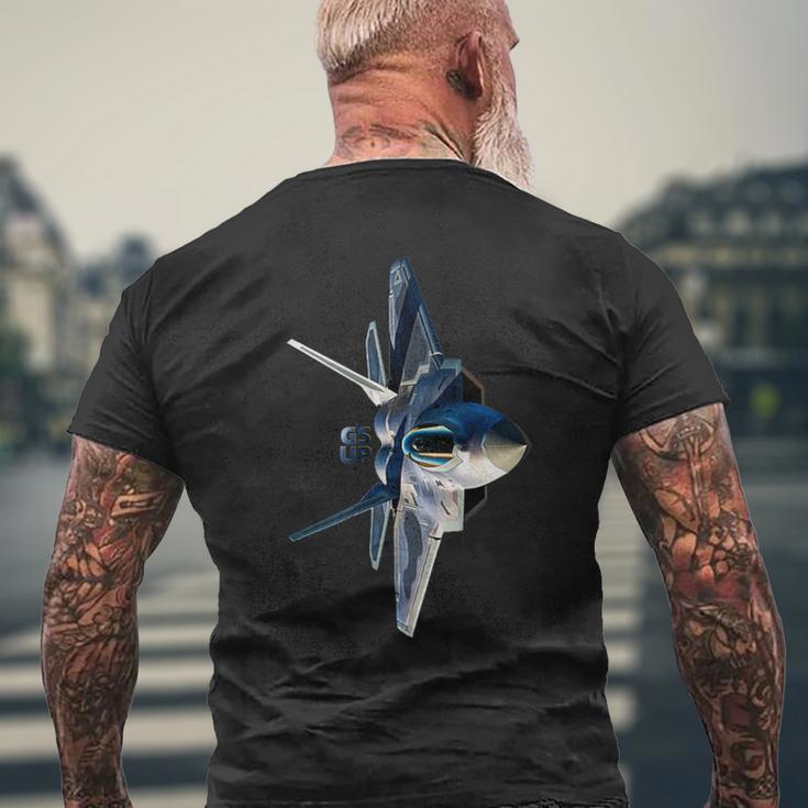 G's Up、戦闘機f-22、ジェット&飛行機好きに。 メンズTシャツ バックプリント 高齢者への贈り物
