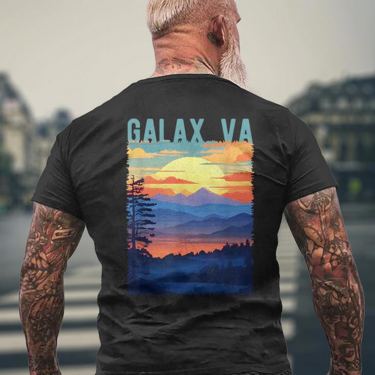 Galaxirginia Usa 山景色 サンセットスタイルデザイン メンズTシャツ バックプリント 高齢者への贈り物