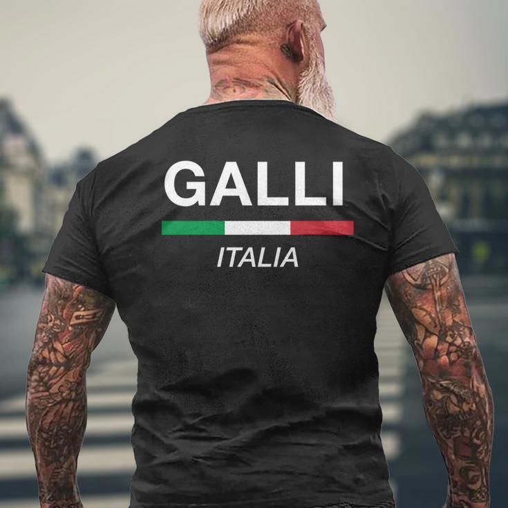 Galli イタリア製 ファミリーネーム イタリア 国旗 長袖tシャツ メンズTシャツ バックプリント 高齢者への贈り物