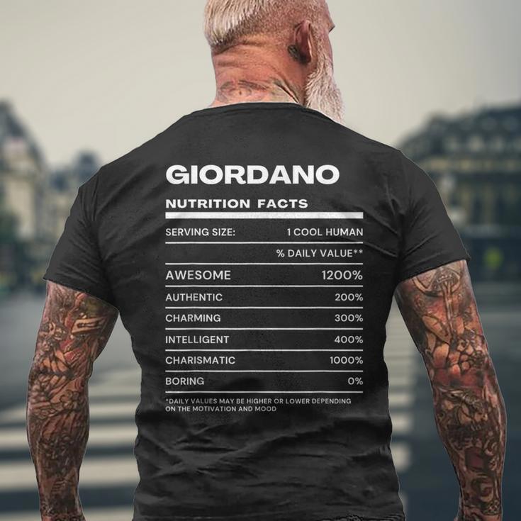 Giordano 栄養成分表示 メンズTシャツ バックプリント 高齢者への贈り物