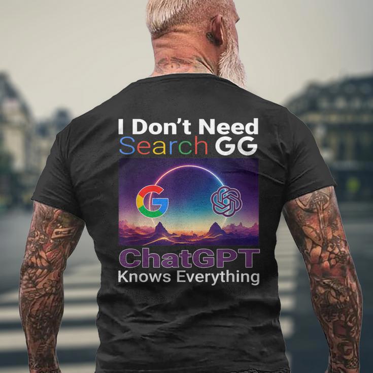 Googleを検索する必要はありません。Chatgptはすべてを知っています。 メンズTシャツ バックプリント 高齢者への贈り物