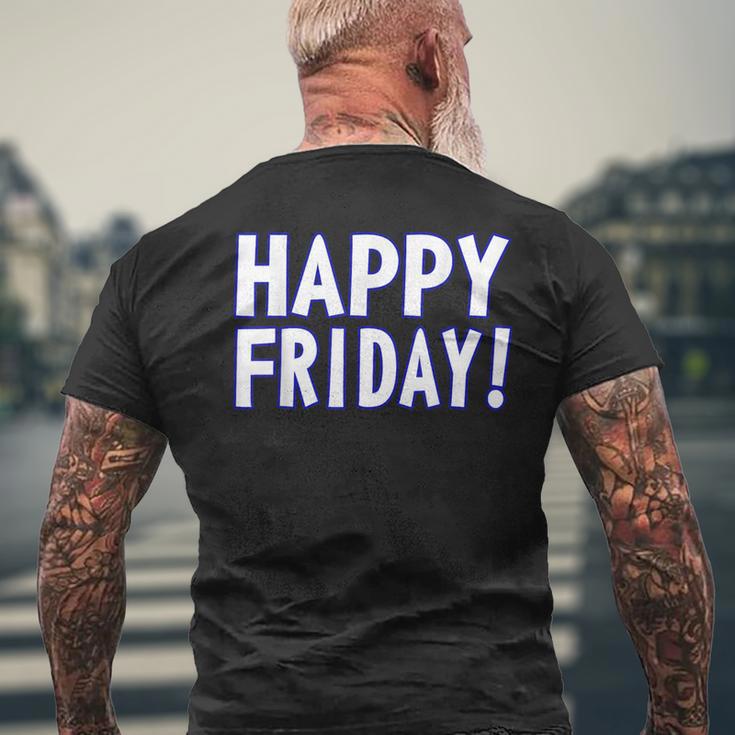Happy Friday Tgif、週末のお祝い、仕事場。 メンズTシャツ バックプリント 高齢者への贈り物