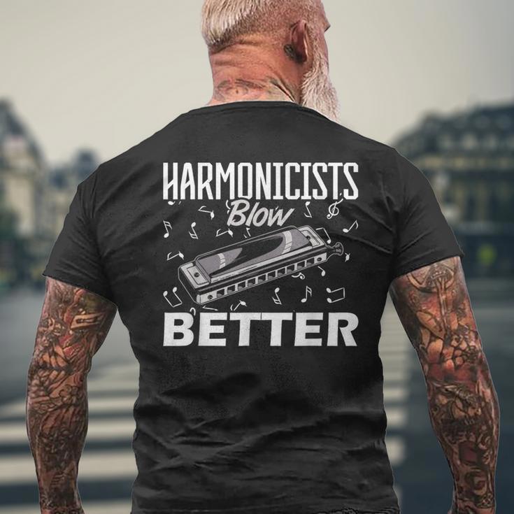 Harmonicists Blow Better ハーモニカ メンズTシャツ バックプリント 高齢者への贈り物