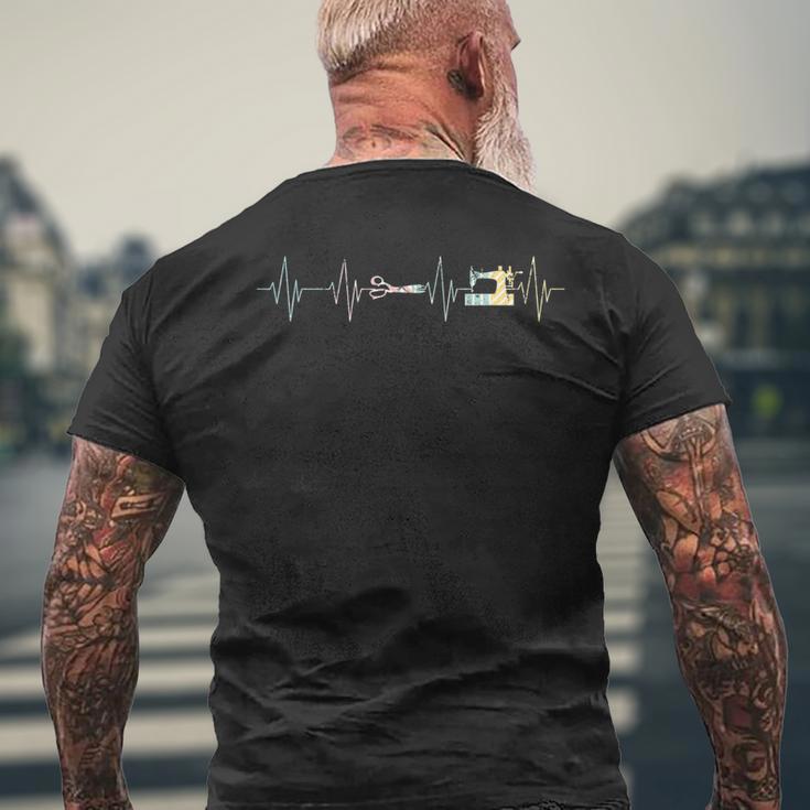 Heartbeat ミシンキルティングミシン。 メンズTシャツ バックプリント 高齢者への贈り物