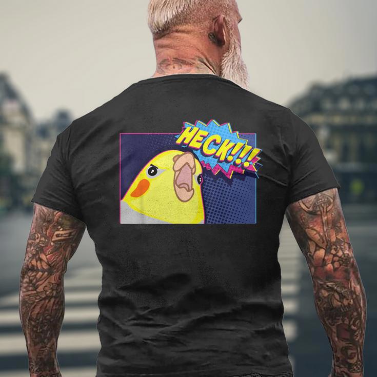 Heck Cockatiel Birb Memes Angry Parrot Lover メンズTシャツ バックプリント 高齢者への贈り物