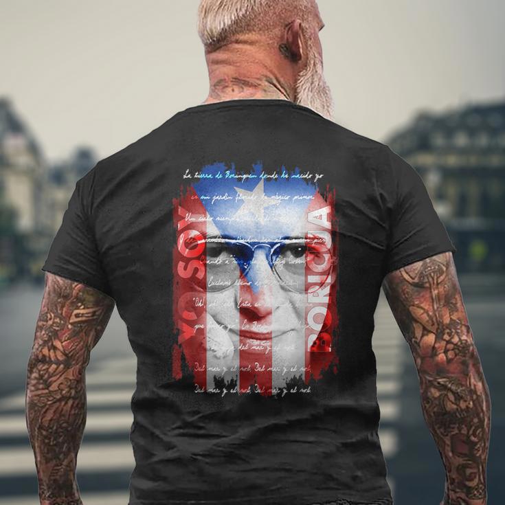 Hector Lavoe Yooy Boricua プエルトリコ国旗 La Borinquena メンズTシャツ バックプリント 高齢者への贈り物