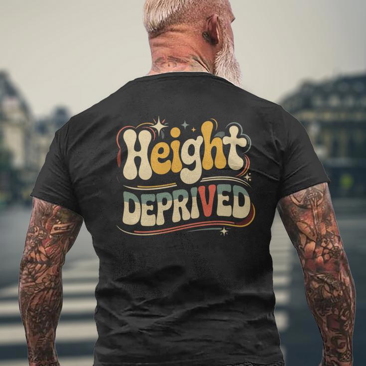 Height Deprived 背の低い人のジョーク メンズTシャツ バックプリント 高齢者への贈り物