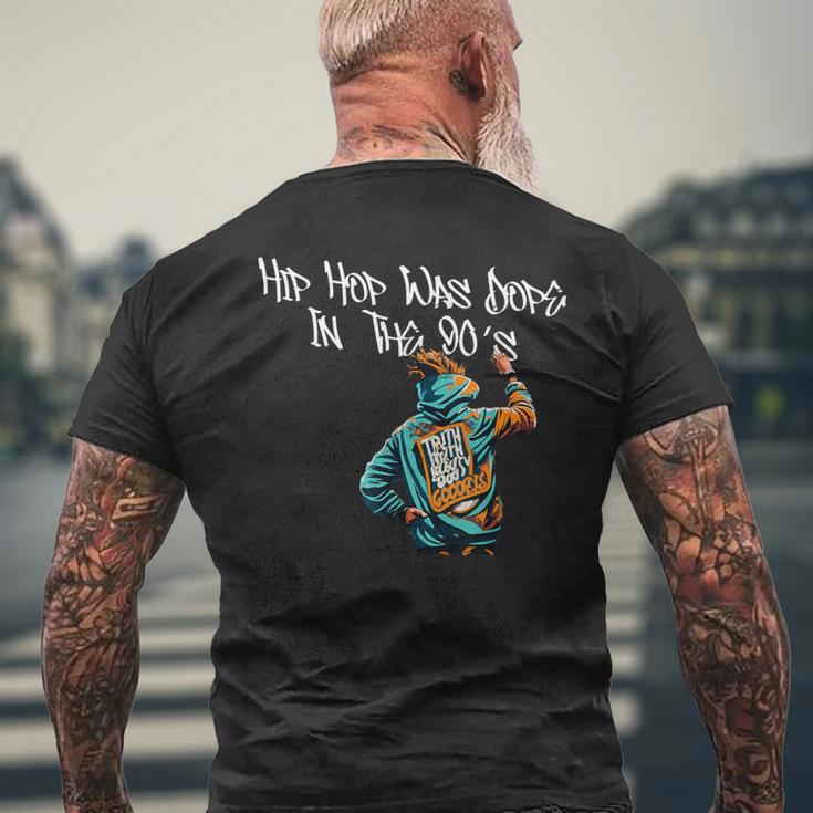 Hip Hop Was Dope In 90S グラフィティ レトロ ラップミュージック メンズTシャツ バックプリント 高齢者への贈り物