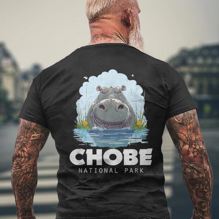 Hippo アフリカンサファリ チョベ国立公園 お土産 メンズTシャツ バックプリント 高齢者への贈り物