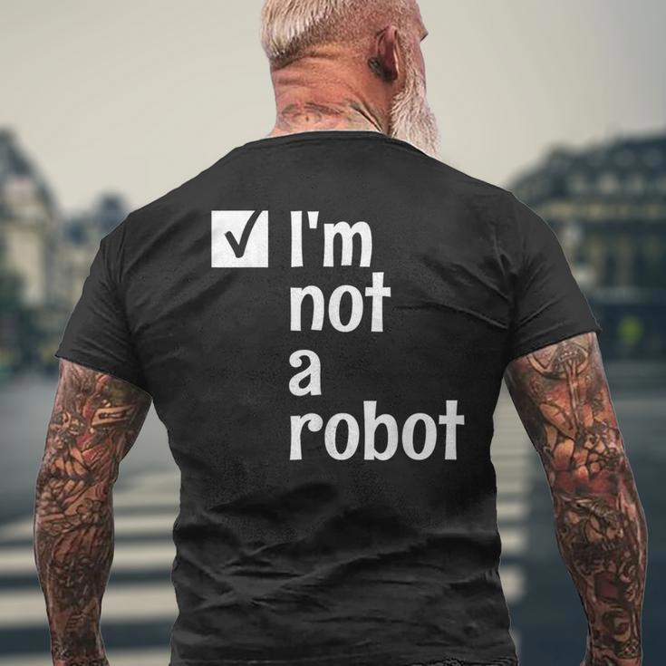 I'm Not A Robot Aiゲーマー メンズTシャツ バックプリント 高齢者への贈り物