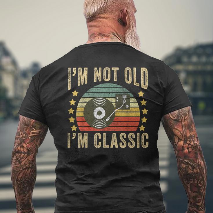 I'm Not Old I'm Classic ビニールレコード レトロ ビンテージ音楽 メンズTシャツ バックプリント 高齢者への贈り物