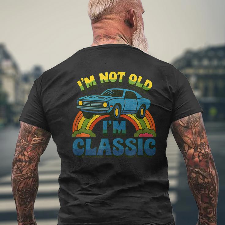 I'm Not Old I'm Classic ビンテージカー 誕生日デザイン メンズTシャツ バックプリント 高齢者への贈り物