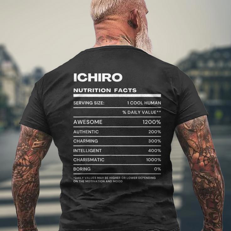 Ichiro 栄養成分表示 メンズTシャツ バックプリント 高齢者への贈り物