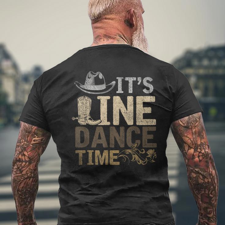 Its Line Dance Time ギフトアイデア ホースダンスライン メンズTシャツ バックプリント 高齢者への贈り物