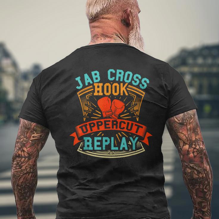 Jab クロスフック アッパーカット リプレイ トレーニング衣装 メンズTシャツ バックプリント 高齢者への贈り物