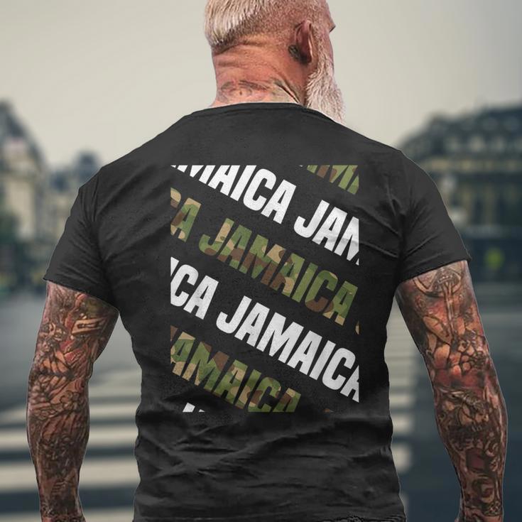 Jamaicaカモ柄グリーンカモフラージュ メンズTシャツ バックプリント 高齢者への贈り物