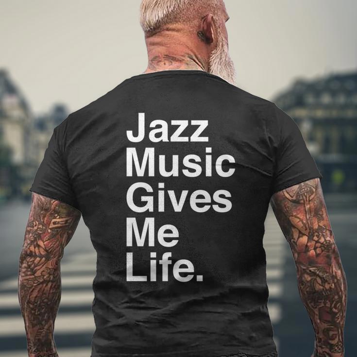 Jazz Music Gives Me Life Quote 長袖tシャツ メンズTシャツ バックプリント 高齢者への贈り物