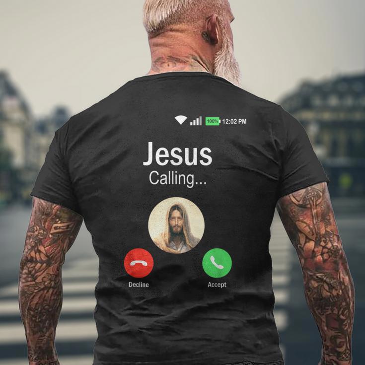 Jesus Is Calling I Jessus Calls An & メンズTシャツ バックプリント 高齢者への贈り物