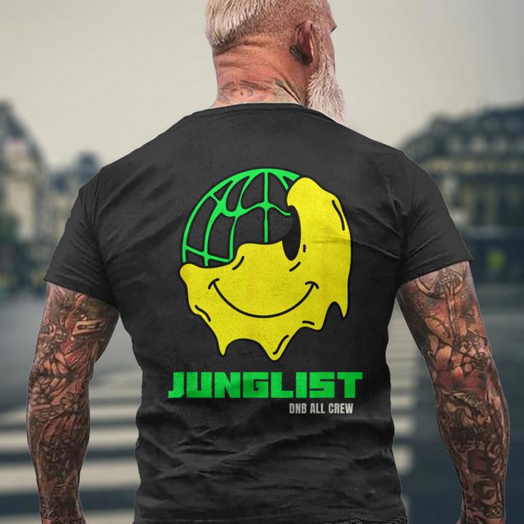 Junglist ドラムとベース Dnb スマイリー メンズTシャツ バックプリント 高齢者への贈り物