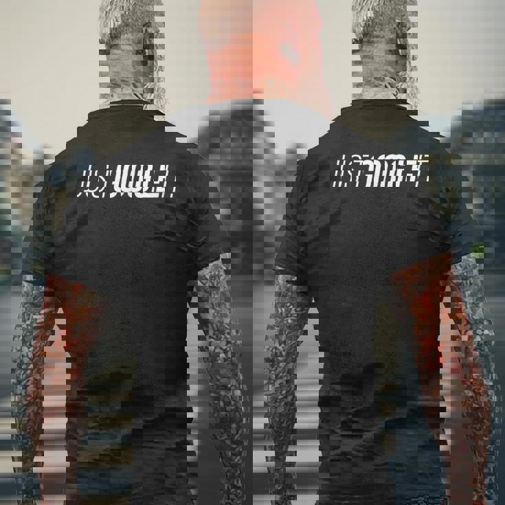 Just Google It メンズTシャツ バックプリント 高齢者への贈り物